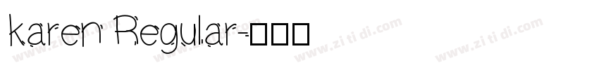 karen Regular字体转换
